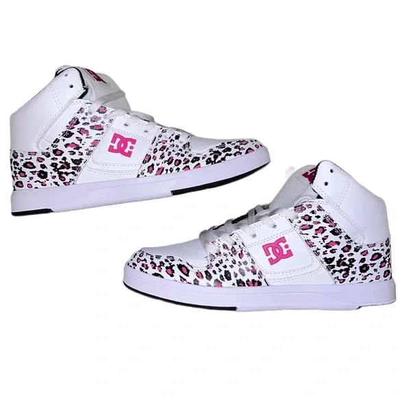 DC Women's Sneakers Court Graffik Leopard Print Sneakers